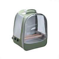 Sac à dos de transport transparent pour perroquet Juicepet, sac de voyage respirant pour oiseaux, sac de transport pour animaux de compagnie d'extérieur avec perchoir