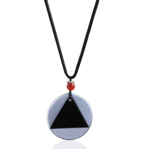 Pendentif personnalisé en terahertz taillé en pyramide 34 mm, agate rouge, collier <span class=keywords><strong>anti</strong></span>-radiation, directement de l'usine - Product Image 6