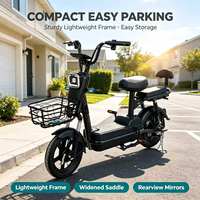 Vélo Électrique Adulte 2 Roues Prix Usine Moteur Électrique Sans Balais 48V 350W Cadre en Acier Carbone Batterie Lithium 15AH 3 Vitesses Longue Autonomie