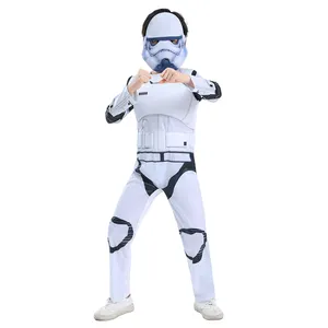 Ragazzi SW imperiale Stormtrooper tutina Cosplay costumi festa di Halloween per bambini