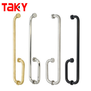 Chất lượng cao 304 thép không gỉ # cửa kính xử lý cửa trượt D loại cửa kính kéo xử lý cho khách sạn phòng tắm - Product Image 6