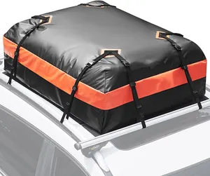 Wholesale Car Roof Luggage Bag 15 20 21 23 Cubic Feet 500D PVC Waterproof Car Roof Travel Bag for Outdoor Use