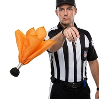 Drapeau de signalisation lesté professionnel portable et durable avec logo NFL et pointe noire pour l'arbitrage de football américain et de rugby