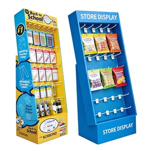 Espositore <span class=keywords><strong>da</strong></span> Terra in Cartone Ondulato Personalizzato con Ganci per Appendere, Unità Espositiva Autoportante per <span class=keywords><strong>Negozi</strong></span> al Dettaglio - Product Image 1