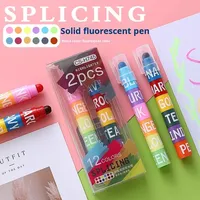 Surligneur solide, couleur rétro, marqueur fluorescent, stylo pour étudiants, lot de 6 couleurs, couleur bonbon, marqueurs surligneurs créatifs à séchage rapide