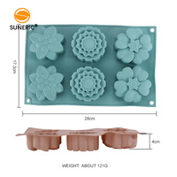 Résistant à la chaleur à la main fleurs gâteau cuisson pâtisserie Silicone nordique rond gâteau moule cuisson casserole cuisine ustensiles de cuisson