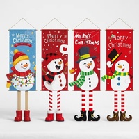 LIHUIDA 110x40cm Guirlande de Noël Artificielle Imprimée Dessin Animé, Nouveau Style Américain, Décorations de Fête Transfrontalières