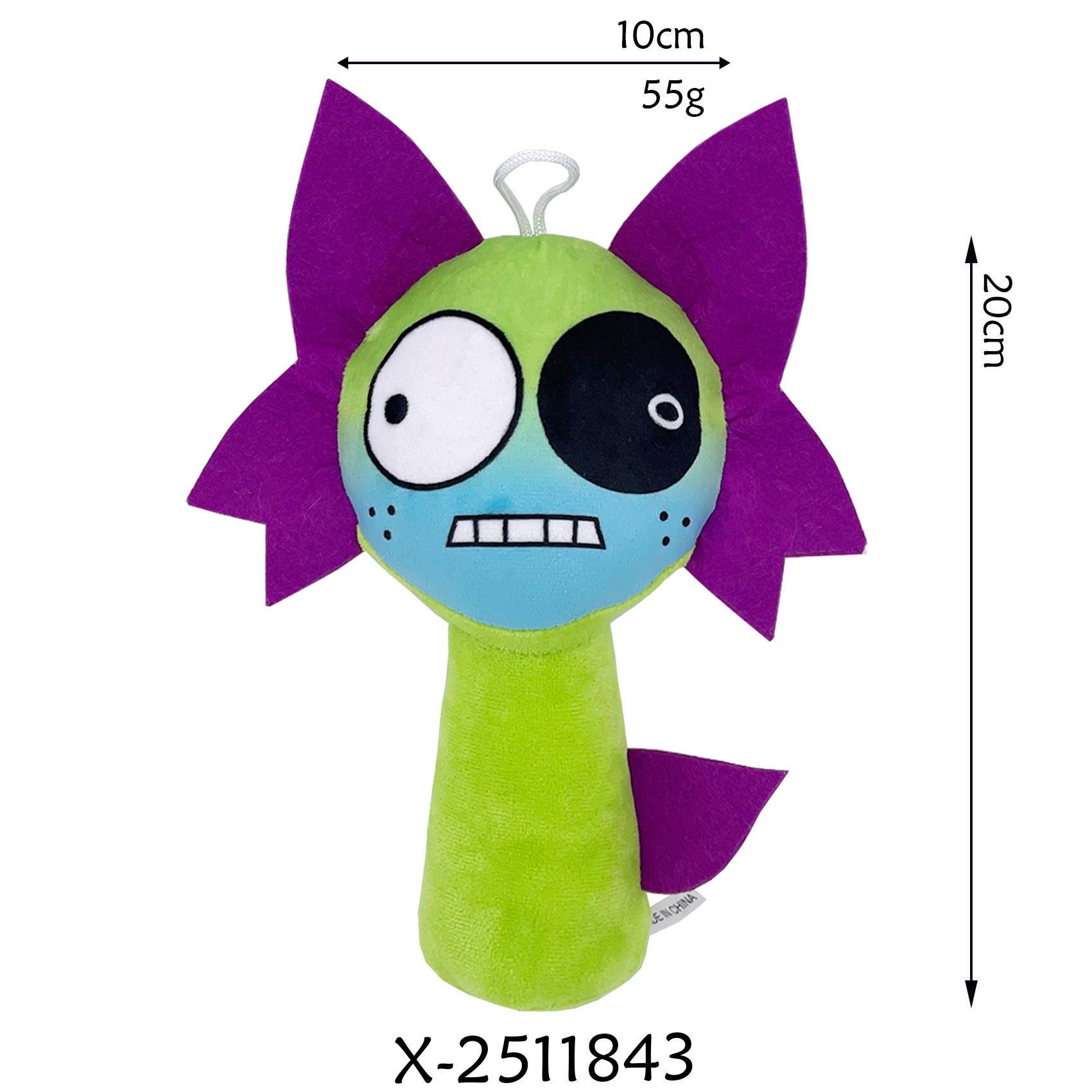 Elfo verde de pelo morado