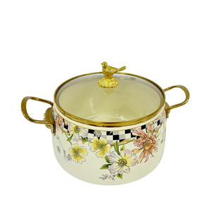 Ensemble de casseroles <span class=keywords><strong>en</strong></span> émail de haute qualité de style français Boyang, 4 pièces, ustensiles de cuisine, marmite - Product Image 5