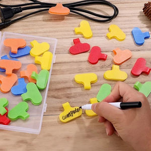 Étiquettes de câble métallique en gros imprimant des étiquettes de câble en papier en matériau synthétique PP étiquettes de fil à crochet et boucle inscriptibles en nylon - Product Image 4