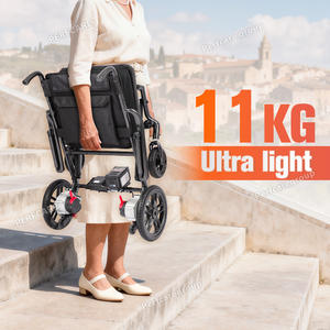 Sedia a rotelle elettrica Ultra leggera in fibra di carbonio 11kg telaio in fibra di carbonio veloce semplice pieghevole più piccolo Volume di spedizione risparmio - Product Image 1