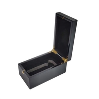 Boîte d'emballage rectangulaire noire de luxe personnalisée, gravée au laser, pour flacons de parfum, médailles de football en verre, plaques et cadeaux