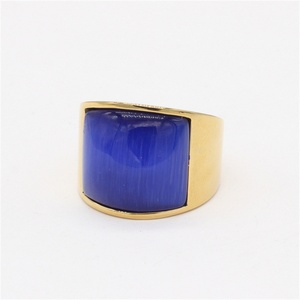 Personalized Jewelry Chunky <b>Rings</b> 18k Gold Plated Opal Stone Charm <b>Rings</b> <b>for</b> <b>Men</b> - Product Image 1