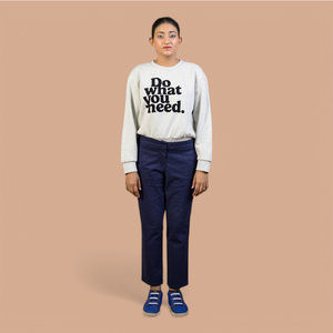 Pantalon chino 100 % coton coupe droite avec taille à boutons ajustable pour femme – Qualité supérieure, dernier design 2026 - Product Image 1