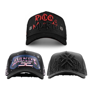 Casquette <span class=keywords><strong>de</strong></span> baseball brodée à 5 panneaux ODM OEM, vente en gros, casquette Dandy avec logo personnalisé, Gorras Originales G5, casquettes en daim Rebel, Gorras - Product Image 1