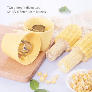 Éplucheur de maïs en métal avec poignée de sécurité, 2 pièces, <span class=keywords><strong>d</strong></span>écapant et coupeur de maïs manuel pour la cuisine et les légumes. - Product Image 6