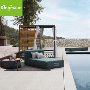 Moderno Cojín Grueso Tumbonas Muebles de Piscina Villa de Lujo Al Aire Libre Daybed Sunshine Garden <span class=keywords><strong>Cabana</strong></span> - Product Image 5
