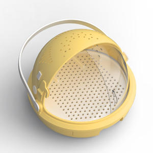 Transportadora de Mascotas Bunnyhi CWTKC001, Cápsula Espacial de Plástico PP para Mascotas Pequeñas, Disponible en Verde, Azul y <span class=keywords><strong>Amarillo</strong></span>, con Asa y Cajón - Product Image 4