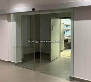 Porte coulissante automatique en verre sans cadre de 3 m pour projet en Malaisie 2020 - Product Image 2