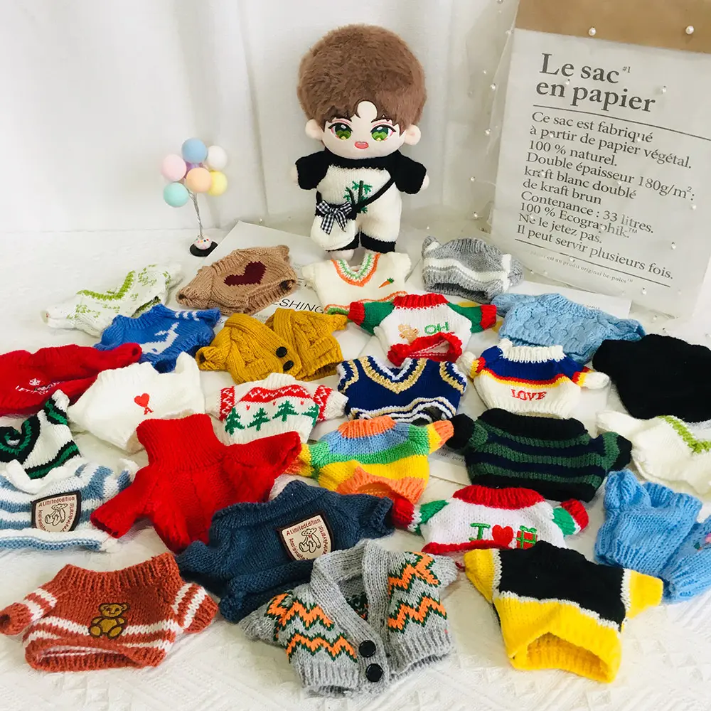 SongshanToys wholesale plush cotton hoodies sweater tshirt baby fashion 20cm christmas doll clothes accessories for d