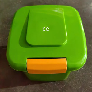 Green Rectangular Sealed Plastic Waste <b>Bin</b> 12L Above With <b>Lid</b> For Indoor Outdoor Use - Product Image 3