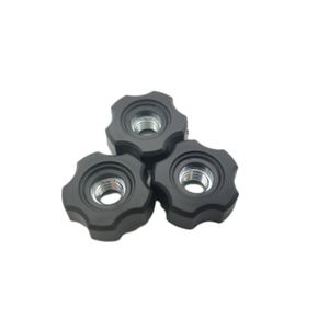 Fabrikant Op Maat Gemaakt Zwart 26Mm-M8m6 <span class=keywords><strong>Plastic</strong></span> Knop Vijfhoekige Knop Door Gatknop Voor Machine