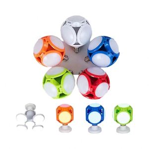 หลอดไฟ LED รูปทรงใบพัดลม 45W ขั้ว C-A-P B22 สำหรับธุรกิจและบ้าน ใช้เป็นไฟสปอตไลท์ พร้อมฐาน E27 สำหรับโกดัง ตัวโคมไฟแบบ PC - Product Image 4