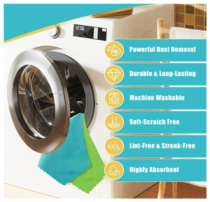 30*30 cm all'ingrosso in microfibra arcobaleno 7-Set di stoffa per la pulizia in pizzo asciugamano per auto per uso domestico - Product Image 4