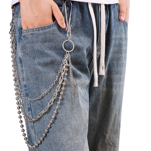 Punk Metal Multi <b>Chain</b> Pants <b>Chain</b> Stainless Steel Waist <b>Chain</b> For Hip Hop Street Dance Fashion Adult - Product Image 6