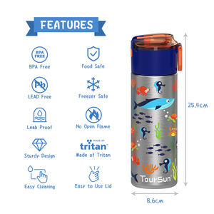 Logo personnalisé 530ml étanche isolé en <span class=keywords><strong>acier</strong></span> inoxydable gobelet enfants bouteille <span class=keywords><strong>d</strong></span>'eau avec <span class=keywords><strong>paille</strong></span> - Product Image 6