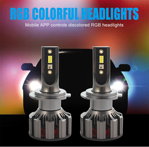 Colorido RGB Music Control APP Super Bright H4 <span class=keywords><strong>H7</strong></span> H11 9005 9006 Led Headlight Bulb para automóviles y motocicletas - Product Image 5