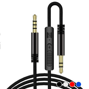 CABLEPELADO Câble Audio Rallonge Contrôle Volume Jack Audio Stéréo Avec Régulateur 3,5 Mm Mâle à Femelle Pour Haut-parleurs, écouteurs, Mobile, Tablette, MP3 Noir 1 Mètre