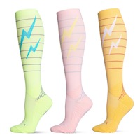 Chaussettes de compression sportives à pression de niveau deux, semelle en tissu éponge, antidérapantes, résistantes à l'usure, anti-frottement, tube long en nylon, pour jeunes, ODM