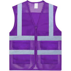 เสื้อกั๊กนิรภัยตาข่ายบางพอดีตัว2025มีกระเป๋าหลายสีสำหรับกิจกรรมของทีม - Product Image 6