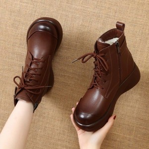 Botas Cortas de Invierno para Mujer, Estilo Casual, Suela Gruesa, Cálidas, Vintage, para Figuras Pequeñas - Product Image 2