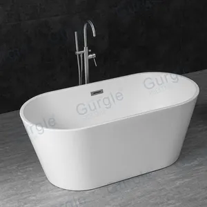 Nuovi prodotti 2023 white indoor gurgle 1.5M solid surface vasca da bagno a immersione fornitore acrilico di lusso vasca da bagno Freestanding