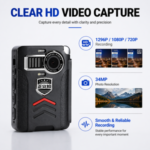 Caméra corporelle sans fil OEM d'usine pour personnel de sécurité, enregistreur vidéo portable, caméra de surveillance pour <span class=keywords><strong>nounou</strong></span>, caméras sportives portables avec détection de mouvement - Product Image 3
