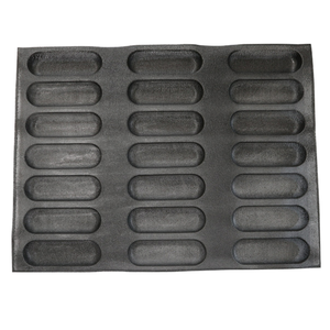 Moule à pain antiadhésif en silicone pour <span class=keywords><strong>hamburger</strong></span> et hot dog Feuilles de boulangerie perforées rondes Plats et casseroles pour la cuisine à domicile - Product Image 2