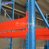 Sistema de Estanterías Metálicas Ajustables de Múltiples Niveles para Almacenamiento en Almacenes, Estanterías Apilables con Recubrimiento en Polvo