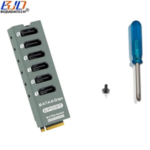 Адаптер-карта ASM1166 с 6 разъемами SATA 3.0 для интерфейса NGFF M.2 NVME Key-M, в алюминиевом корпусе, для жестких дисков - Product Image 6