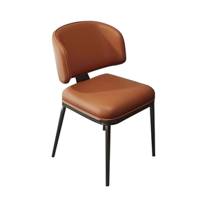 Silla moderna de <span class=keywords><strong>cocina</strong></span> y comedor Deko con patas metálicas, silla lateral tapizada de piel sintética para sala de estar (F), 1 año de garantía - Product Image 1