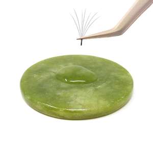 Paleta Redonda de Jade de 5cm para Pegamento de Extensiones de Pestañas, Herramienta de Maquillaje - Product Image 4