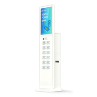 Pantalla LCD para Kiosco Publicitario, Estación de Alquiler de Power Banks de 24 Ranuras para Centros Comerciales, Visualización de Gráficos Animados, CMS Basado en la Nube