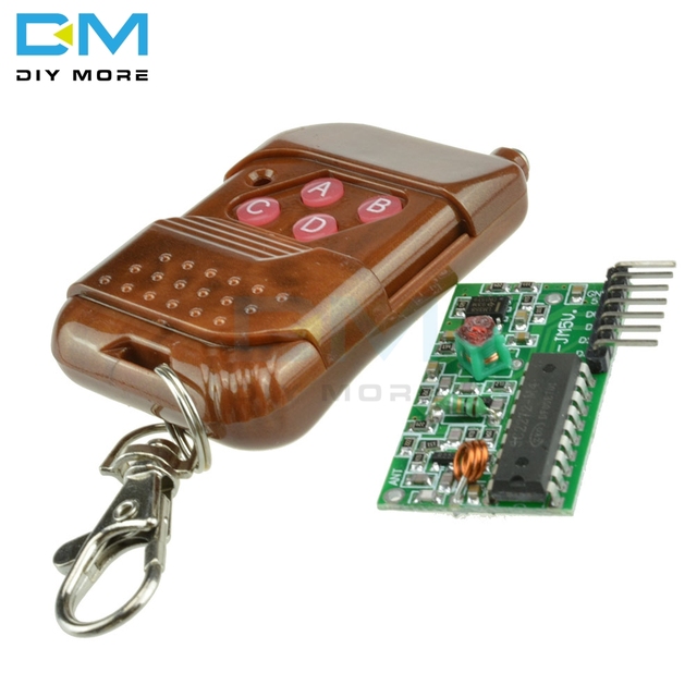 1Set IC 2262/2272 Four Ways 4 CH Key Wireless Remote Control Kit 315Mhz 433Mhz ASK Decoding Receiver Board For Arduino 5V/12V
