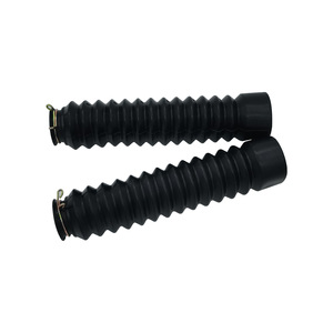 Par de protectores de polvo para amortiguador de motocicleta, de goma negra, para reemplazo y reparación, ajuste universal - Product Image 1