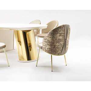 Juego de Comedor Moderno Milano de 6 Piezas con Cubierta de Madera y Patas de Hierro, Estilo Europeo, Muebles para el Hogar - Product Image 2