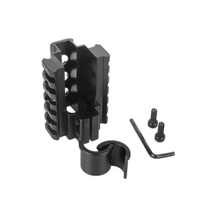 Abrazadera de Tubo Óptico de Aleación de Aluminio de 20 mm con Base para Luz de Punto Rojo, Adaptador de Observación para Caza en Campo, Negro Mate - Product Image 6