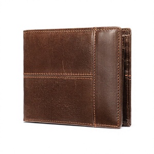 Portefeuille pour homme en cuir véritable antivol RFID, pince à billets, style court, couche supérieure en cuir de vache, multi-cartes, 2 plis, porte-monnaie <span class=keywords><strong>JSB</strong></span> - Product Image 1