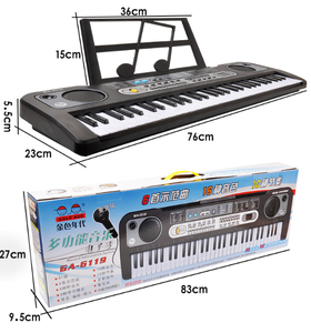 Le microphone multifonction du clavier <span class=keywords><strong>de</strong></span> piano 61 touches d'entrée <span class=keywords><strong>de</strong></span> gamme <span class=keywords><strong>de</strong></span> 76cm émule les <span class=keywords><strong>instruments</strong></span> <span class=keywords><strong>de</strong></span> <span class=keywords><strong>musique</strong></span> pour enfants - Product Image 2