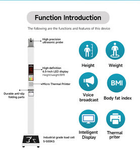 <span class=keywords><strong>2026</strong></span> गर्म सिक्का संचालित ऊंचाई और वजन पैमाने पर बीएमआई थर्मल प्रिंटर का वजन पैमाने पर आवाज अनुस्मारक - Product Image 2